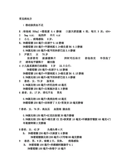 常见病处方
