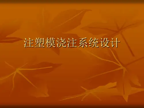 注塑模具浇注系统设计