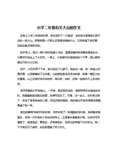 小学二年级有关大山的作文