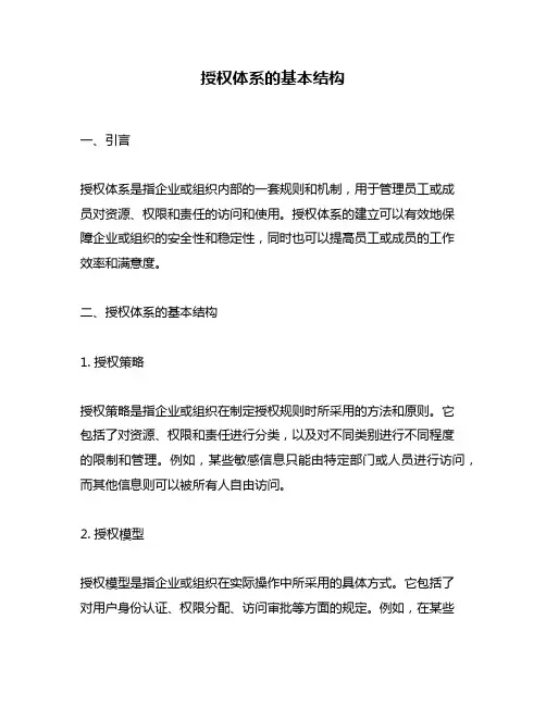 授权体系的基本结构
