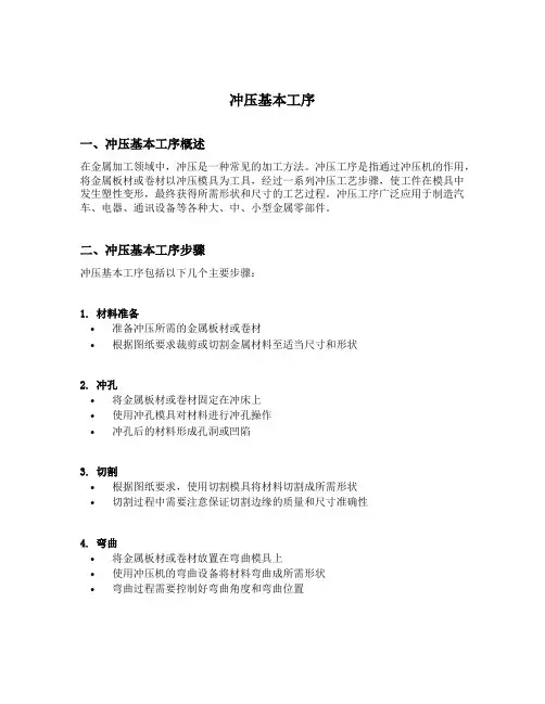 冲压基本工序