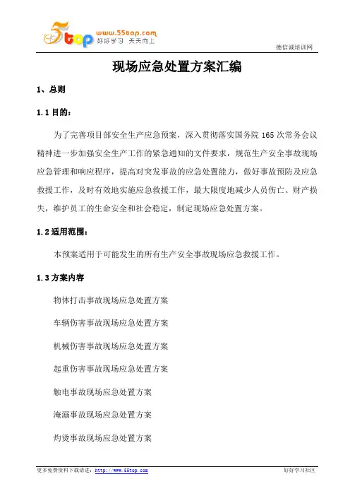 现场应急处置方案汇编
