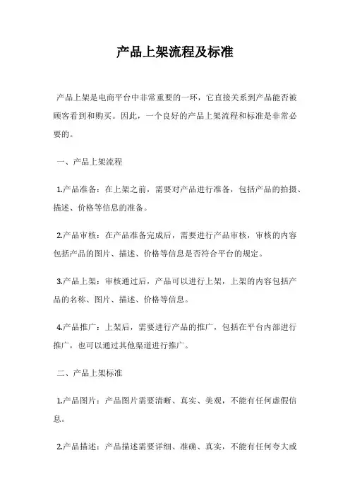 产品上架流程及标准
