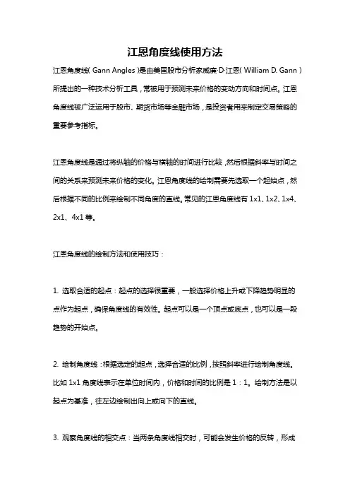 江恩角度线使用方法