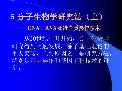 现代分子生物学