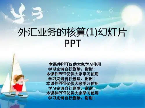 外汇业务的核算(1)幻灯片PPT