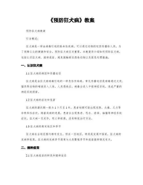 《预防狂犬病》教案