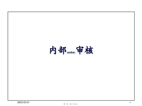 ISO内部审核培训课程(PPT 64页)(PPT)