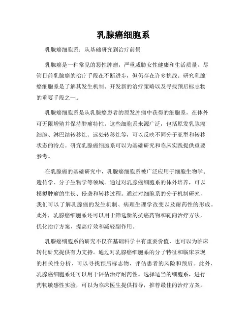 乳腺癌细胞系