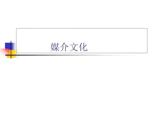 媒介文化概述(PPT 31张)
