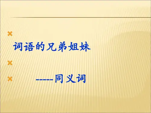 词语的兄弟姐妹——同义词ppt14
