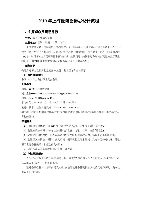 上海世博会标志设计过程