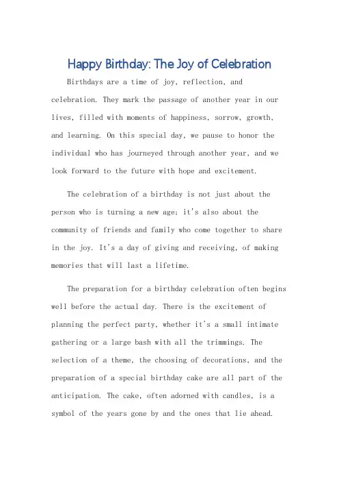 happybirthday的英语作文