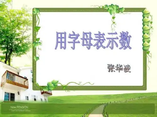用字母表示数说课ppt