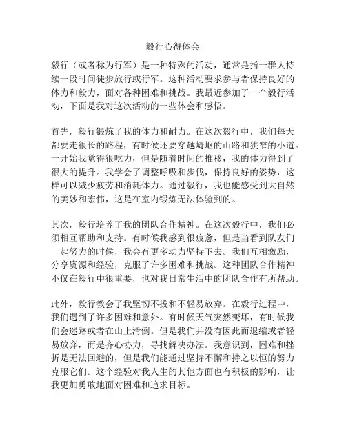 毅行心得体会