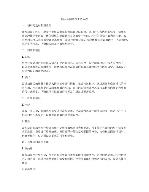 轴承套圈锻打工艺流程