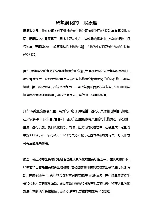 厌氧消化的一般原理