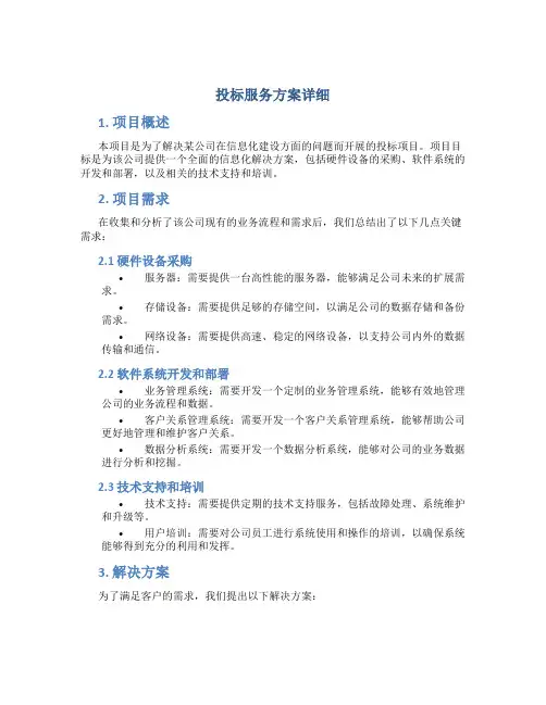 投标服务方案详细