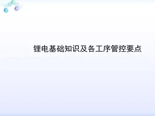 锂电基础知识及各工序管控要点.正式版PPT文档