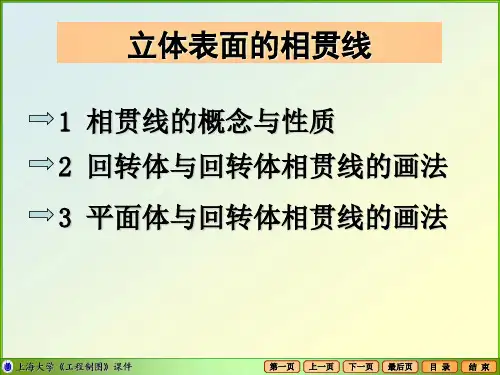 立体表面的相贯线