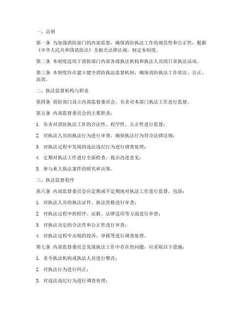 消防内部监督执法制度范本