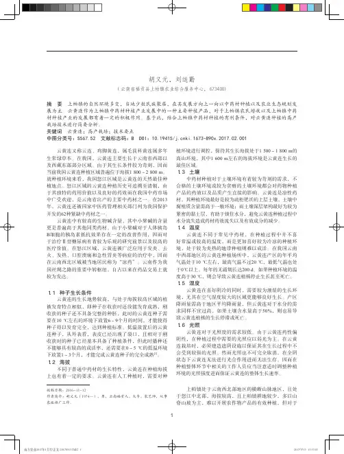 上帕镇云黄连高产栽培技术浅析