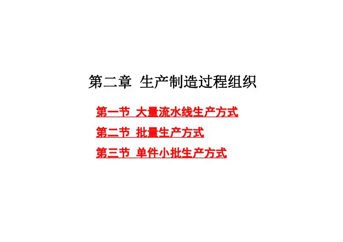 生产制造过程组织类型