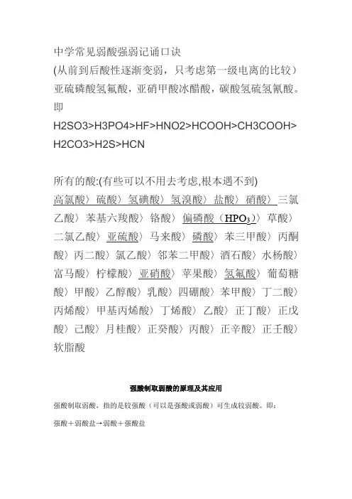 酸性比较