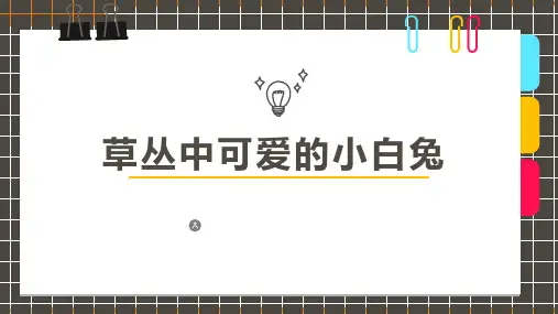 7岁-9岁 水粉粘土手工 《草丛中可爱的小白兔》-美术课件