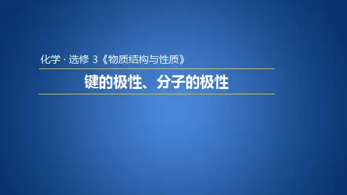 人教版高中化学选修3课件：2.3.1  键的极性、分子极性