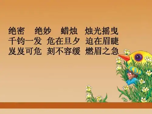 公开课《半截蜡烛》课件