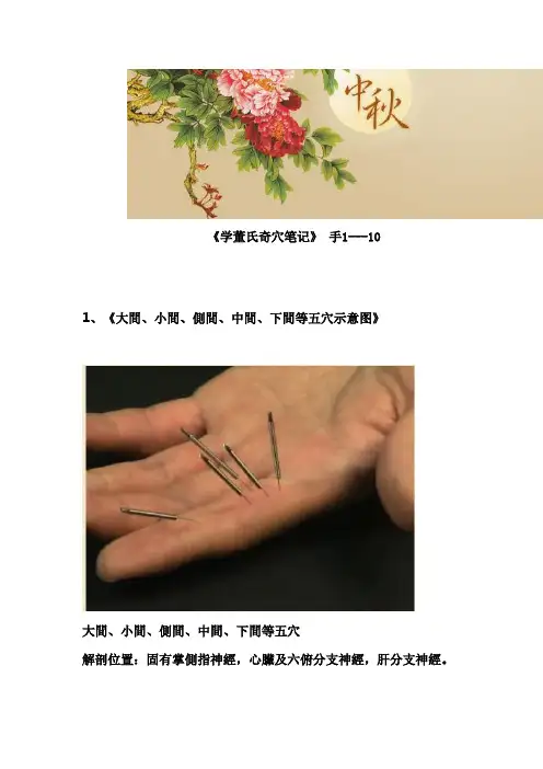 《学董氏奇穴笔记》 手1---10