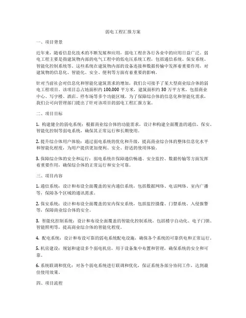 弱电工程汇报方案
