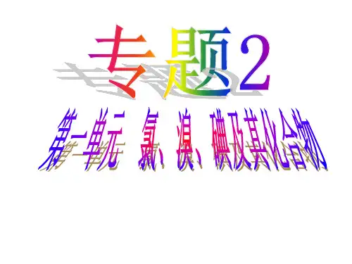 苏教版化学必修一2.1.2氯气的性质  课件(共14张PPT)