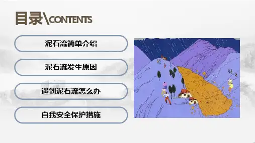 泥石流预防科普安全辅导内容PPT演示