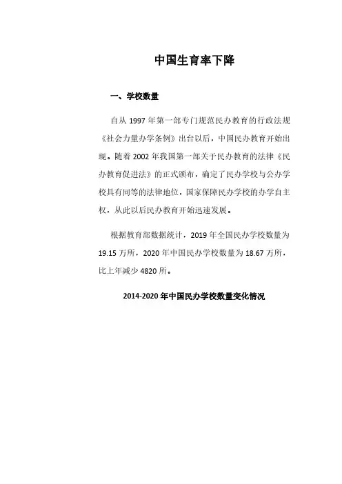 中国生育率下降
