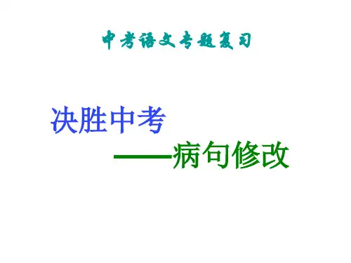 中考语文专题复习病句修改PPT课件