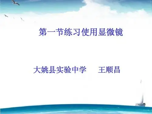 第一节练习使用显微镜