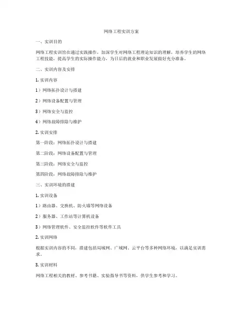 网络工程实训方案