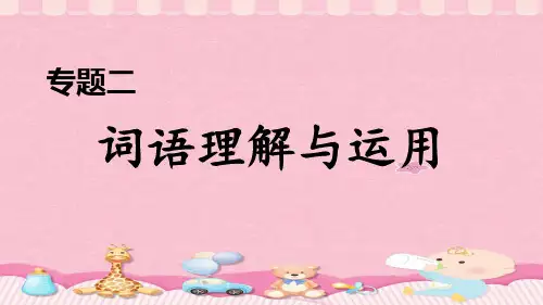 专题二 词语理解与运用-2020春人教部编版七年级下册语文期末复习课件 PPT课件