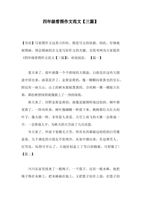 四年级看图作文范文【三篇】