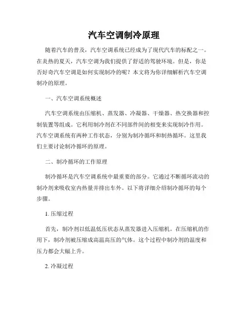 汽车空调制冷原理