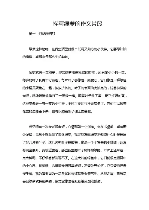 描写绿萝的作文片段