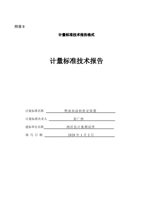 燃油加油机技术报告