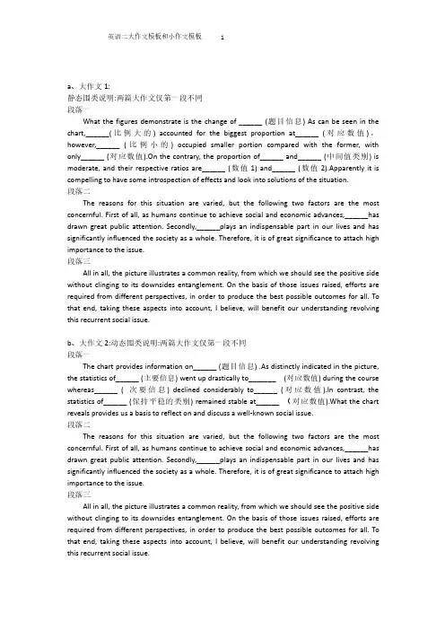 考研英语二大作文模板和小作文模板 (1)