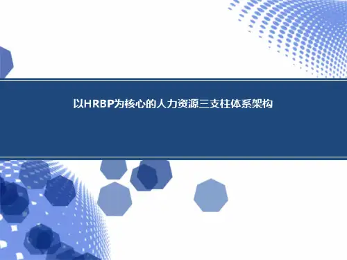 以HRBP为核心的人力资源三支柱体系架构优选全文