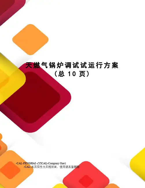 天燃气锅炉调试试运行方案