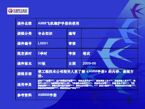 AMM手册培训课件