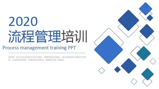 2020年公司流程管理培训科学组织生产ppt