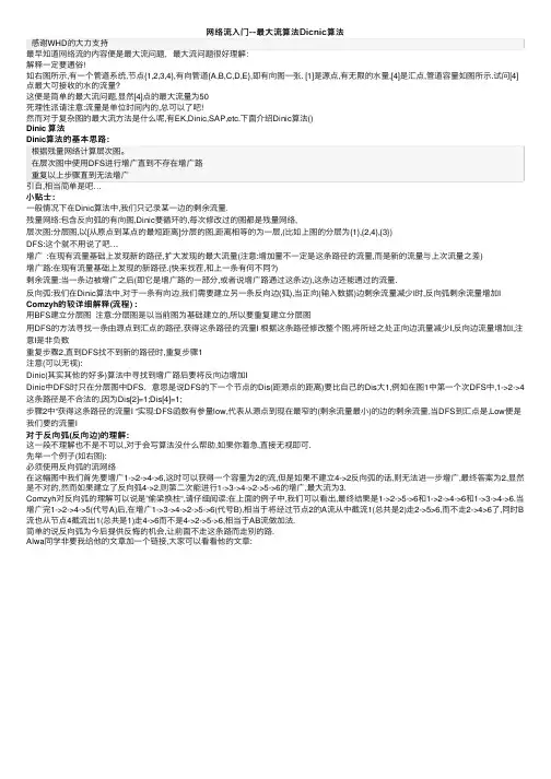 网络流入门--最大流算法Dicnic算法